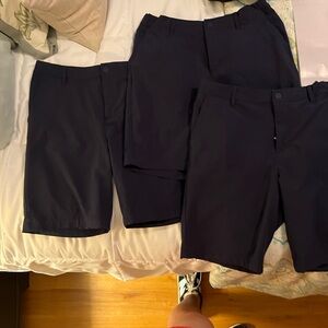 All in Motion Boys Navy Blue dry fit golf Shorts Set of 3